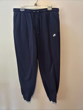 Men’s Nike Dark Navy Sweatpants with White Swoosh